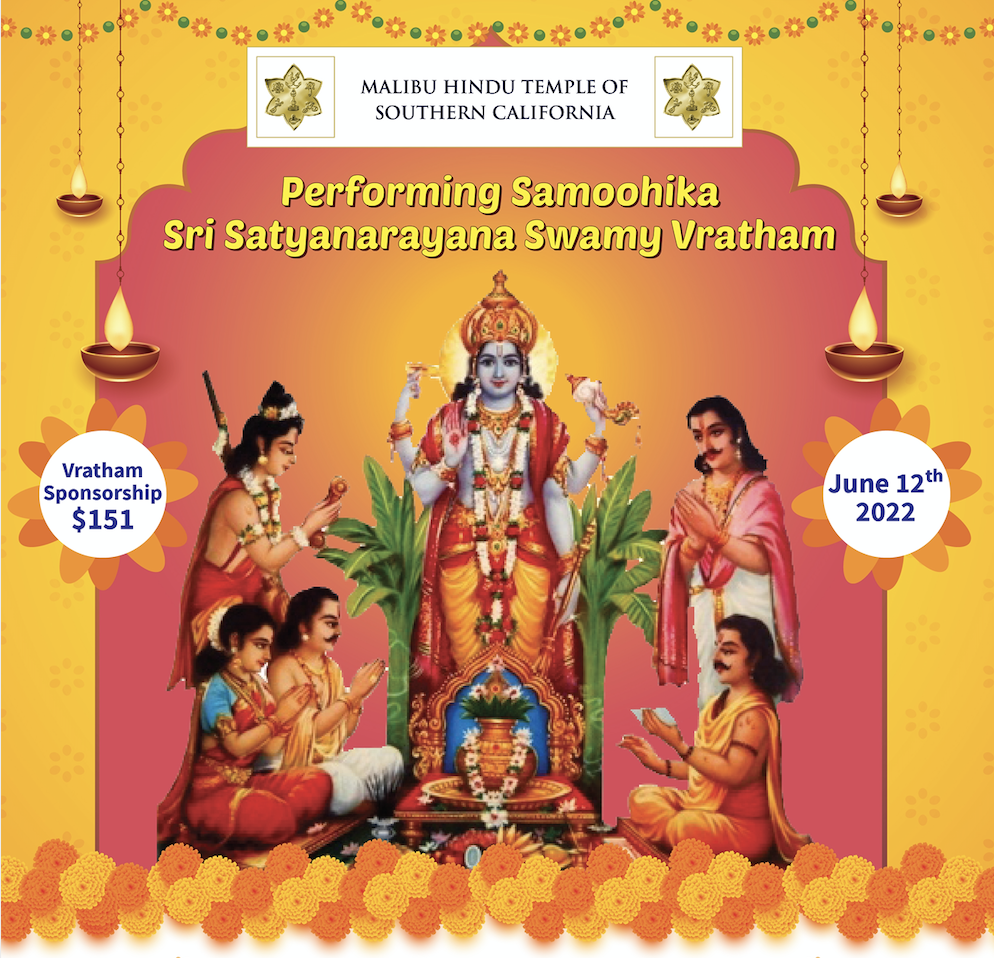 Sri Satyanarayana Swamy Vratham - Malibu Hindu Temple